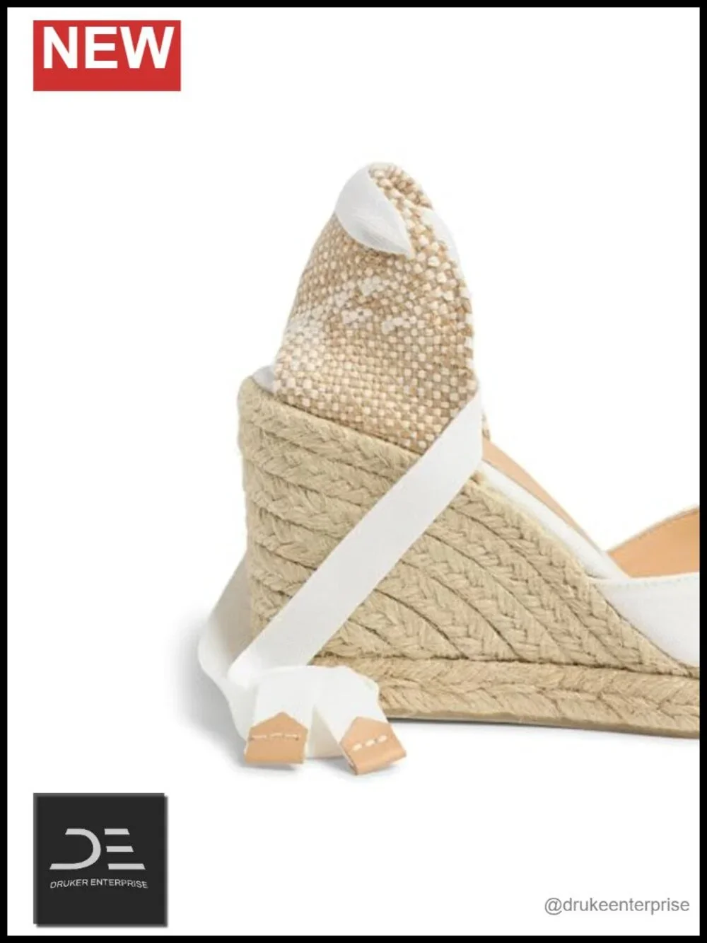 Canvas Wedge Espadrilles with Braided Jute Midsole, 4.25in Heel